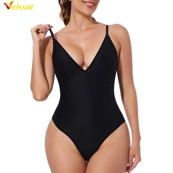 Velssut Body Shapewear för kvinnor Magkontrollväst Flat Belly String Dam Kroppsformare Midja Shapewear Slimmande underkläder SF9511-B M