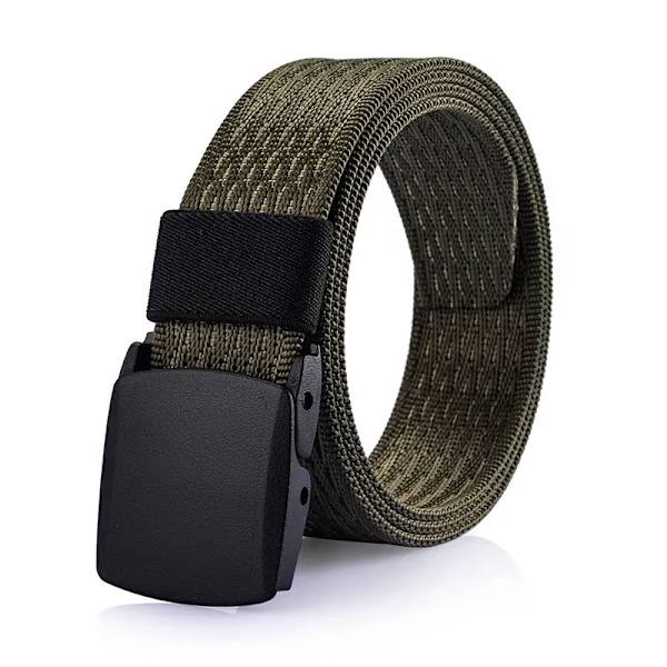Utomhus Män POM Spänne Snabbtorkande Bälten Mode Glaid Mönster Rem Nylon Army Militär Taktisk Midja Cinto Fritid Jeans Khaki-2 110cm