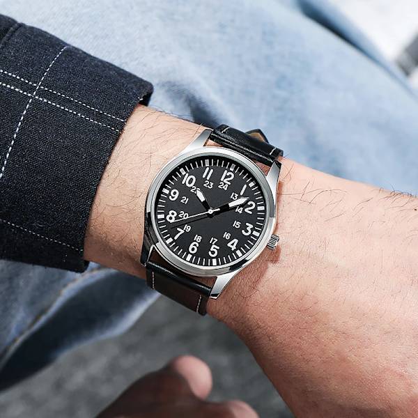 Arkiverad watch 42mm Lättläst japansk rörelse 24H Display silver
