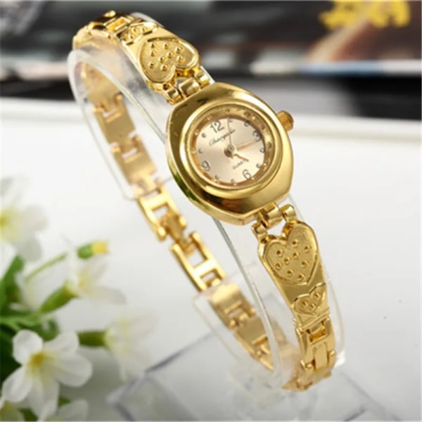Watch Mujer Golden Relojes Liten urtavla Quartz Fritid Populär Armbandsur Hour Kvinnlig Dam Elegant Relogio Clock Type 478