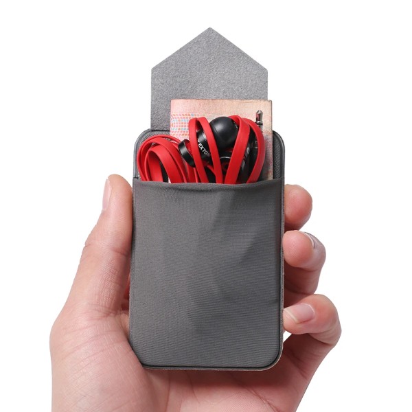 Ny mobiltelefonkorthållare Stick-on plånbok Case Elastisk självhäftande plånbok Universal Mobilplånbok Telefonficka navy blue