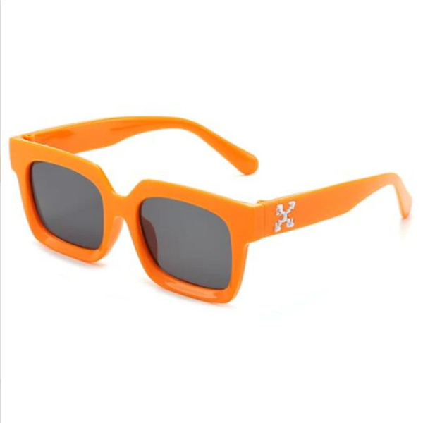 Nya stora solglasögon för kvinnor Fashion square too glasögon dam glasögon Utomhus solskyddsspegel för män Orange Other