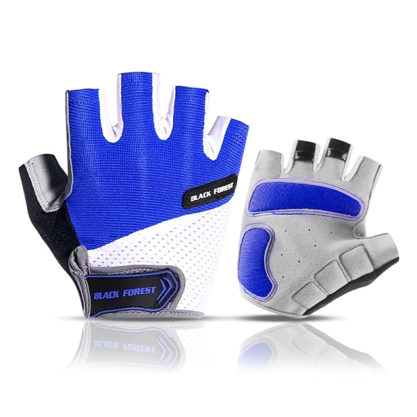 Cykelhandskar Herr Full Finger Touch Screen Cykel Anti-Silp Vante Stötsäker Andas utomhus MTB Cykel Ridutrustning Blue2 M