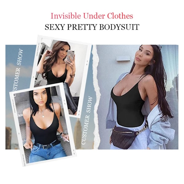 AfruliA Bodysuits Shapewear String Sommar Sexig Deep V Crop Fajas Waist trainer Korsett Dam Spaghetti Strap Club Wear Body Shaper apricot bodysuits 1 M