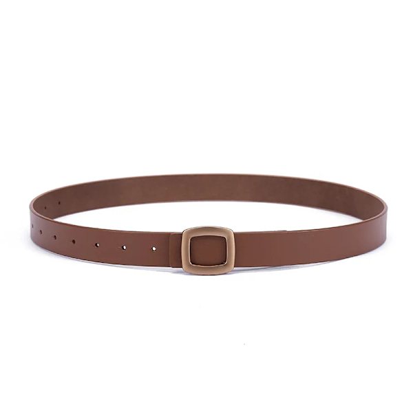 2021 nya bälten för kvinnor äkta läder lyxiga designerjeansbälte Dam midjeband Mode fyrkantigt metall spänne bälte dam svart caramel colour 100cm
