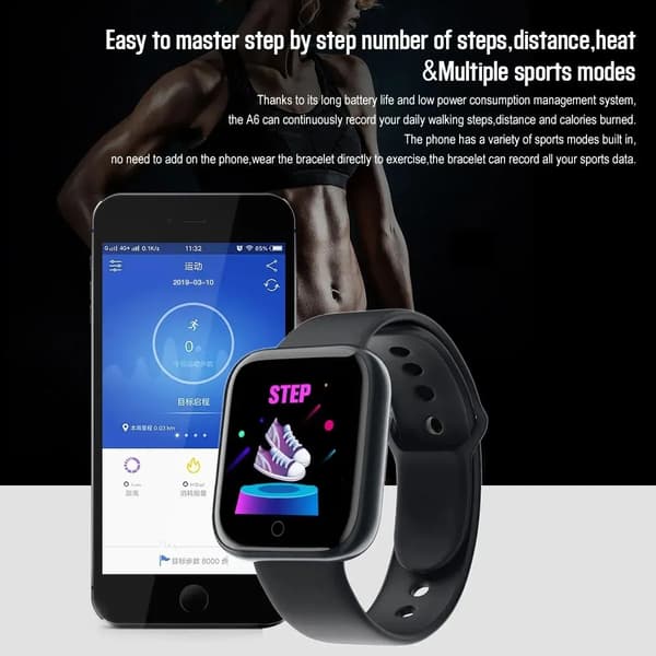 Y68Smart Armbånd Multifunksjon Bevegelse Skritt Bluetooth-tilkoblet Smartklokke For Menn Og Kvinner Egnet For Apple Og Android White
