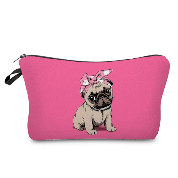 Söt och rolig kosmetisk väska med print utomhus portabel kvinna toalettväska Anpassningsbar skollärare present necessär sminkväska hz5883 Dog Paw Bag