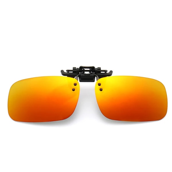 Polarized Clip Solglasögon Myopia Glasögon Clip Driver Fiske Utomhus Cykling Night Vision Myopia Clip-on Sun Shading Glasögon Orange L Size