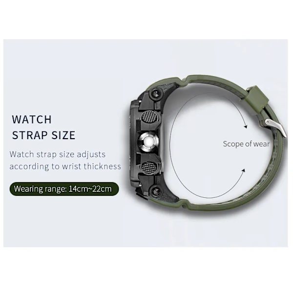 SMAEL klockor för män 50M vattentät klocka Alarm reloj hombre 1545D Dual Display Armbandsur Quartz Military Watch Sport Ny Herr CAMOBLUE