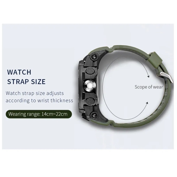 SMAEL klockor för män 50M vattentät klocka Alarm reloj hombre 1545D Dual Display Armbandsur Quartz Military Watch Sport Ny Herr DARKBLUE