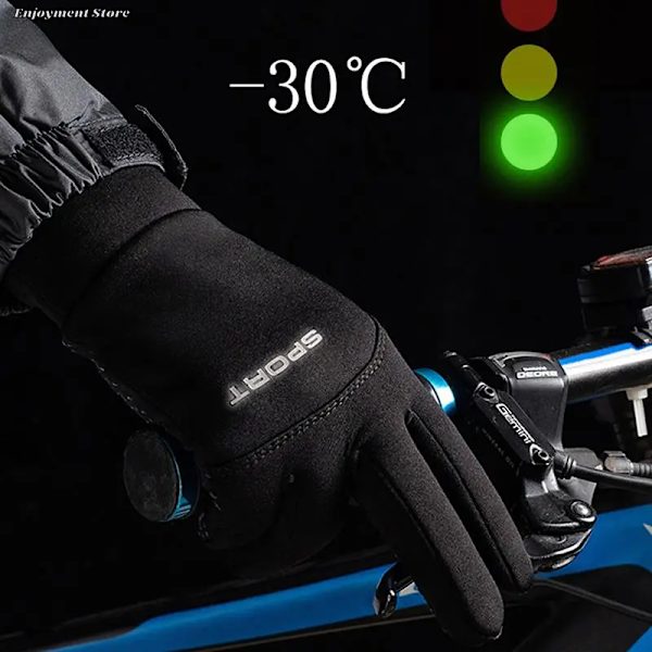 Vinterhandskar Vattentät thermal pekskärm Thermal vindtät varma handskar kallt väder Löpning Sport Fotvandring Skidhandskar XL-F