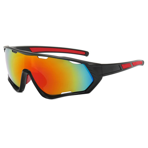 Utomhuscykling Sportsolglasögon Polariserad lins Antireflexglasögon UV-skydd Vindtäta glasögon Sportglasögon för män kvinnor Red