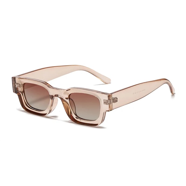 DYTYMJ Polariserade solglasögon Män Liten båge Fyrkantiga solglasögon Anti Blue Light Glasögonbåge Dam/män Hip Hop Oculo Masculino TeaTea-Polarized Free Cloth