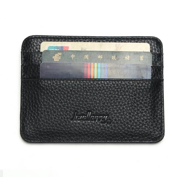 baellerry Mini Läderhållare för män id- case tunn plånbok för kvinnor med myntficka liten plånbok korthållare Auburn