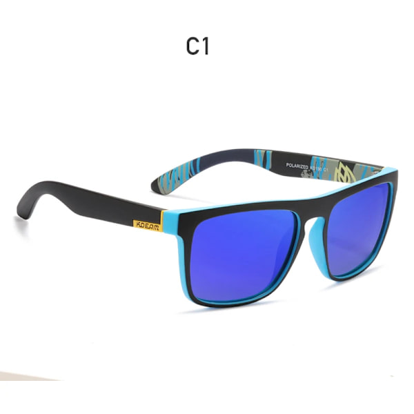 Fashion Guy's Solglasögon från KDEAM Polarized Solglasögon Herr Klassisk design All-Fit Spegel Solglasögon Med Brand Box CE C1