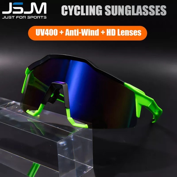 JSJM 2022 Nya utomhuscyklingssolglasögon för män Kvinnor Mode Sport Ridglasögon Cykling Solglasögon Cykel MTB-glasögon UV400 C6 As the pictures