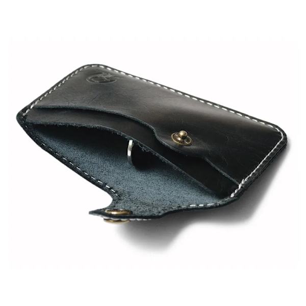 Retro läderkredit Business Minikortplånbok 2023 Bekväm man Kvinnor Smart Wallet Visitkortshållare Kontantplånbok Case Brown