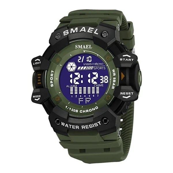 2023 LED digital watch för barn Sport Vattentäta klockor Pojke Flicka Watch Elektronisk klocka Relojes Elektroniska klockor Army Green