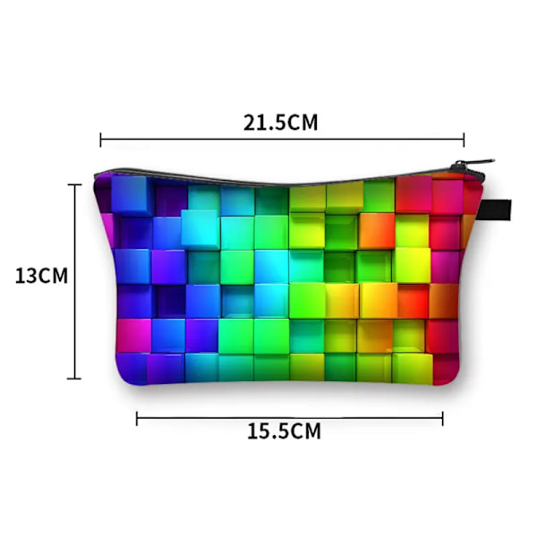 Magic Cube / Math Formula Print Case Kvinnor Toalettväska för Make Up Organizer Väska Flickor Clutchväskor Söt kosmetisk väska shzbmofang01cw