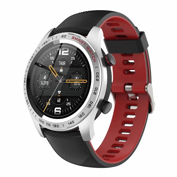 Sport Smart Watch Rundskärm Puls Blodtryck Blod Syre Watch Multi för män och kvinnor Silver