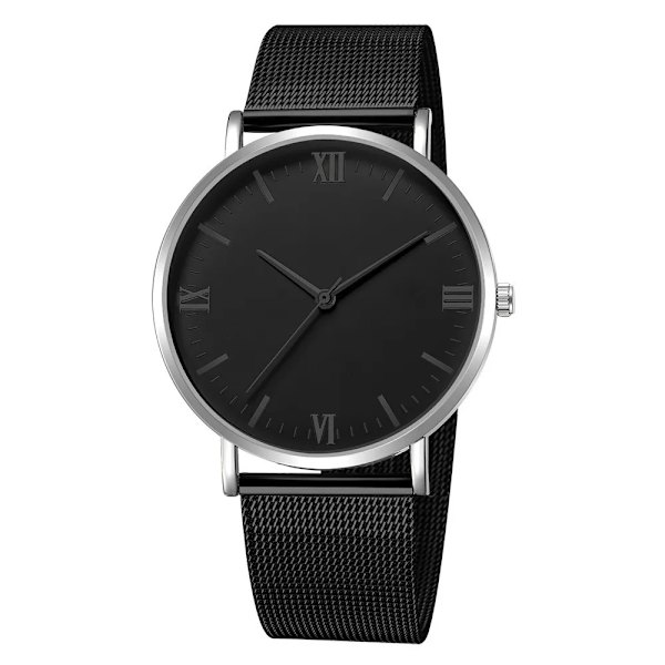 2020 Ultratunn Rose Gold Watch Minimalist Mesh Damklocka watch femme Klockor Zegarek Damski Watch Relojes Para Mujer Reloj black-10