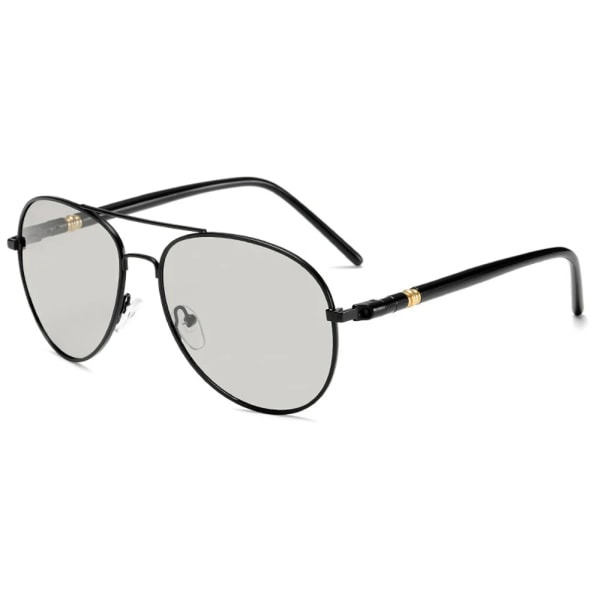 Lyxiga polariserade solglasögon för män Körsolglasögon för män Kvinnor Märkesdesigner Man Vintage Svarta Pilotsolglasögon UV400 1-Black-Discoloratio As Picture