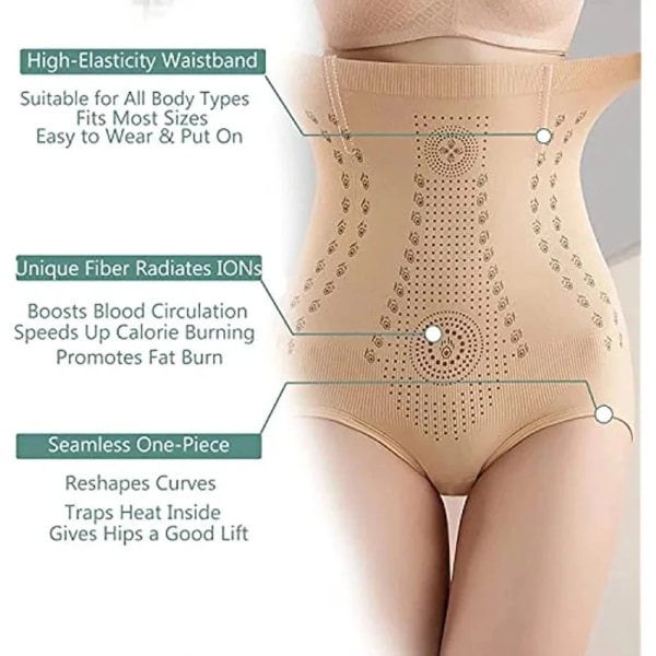 Unik Fiber Restoration Shaper Magkontroll Shapewear Bantning Waist Trainer Bodysuit Underkläder För Kvinnor Bodyshaper Trosor Black XL(154-187 lbs)