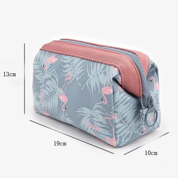 Nytt mode kosmetikaväska Dam Vattentät Flamingo sminkväskor Organizer Toalettpaket Bärbara sminkväskor Kosmetolog Flamingo