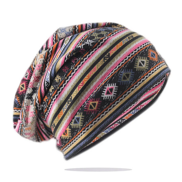 Trendiga Hösthattar med Blommönster för Kvinnor - Varma Beanie Skullies för Casual, Utomhus, Dans och Sport Type 3 One Size