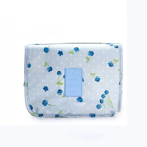 Badkar Hängande Resor Herr Toalettväska Hane Vattentät Organizer Nylon Necessaire Sminkväska Neceser Kosmetiska väskor Kit Blue cherry