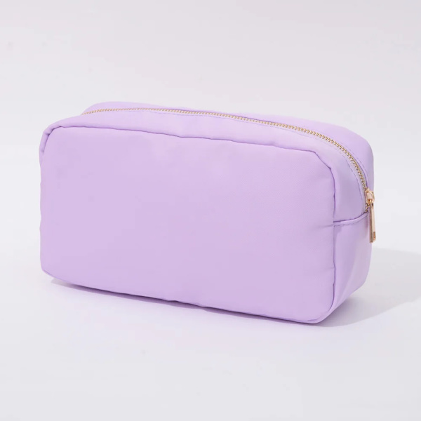 Ny vattentät nylon slitstark necessär Kosmetisk väska Enfärgad sminkväska för kvinnor Resetoalett Skönhet sminkväska Organizer no patch(.328) L(.328)