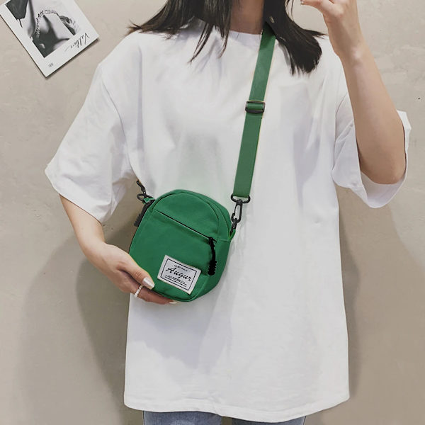 Kvinnmode Manchester Dragkedja Axelväska Crossbody Väska Höst Vinter Flerlagers Liten Mjuk Shopper Bag Billig Kvalitet Handväskor Green Canvas(.183)
