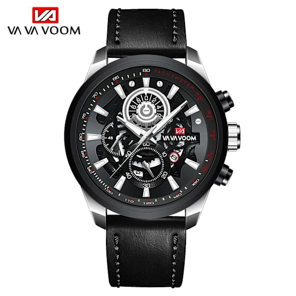 Watch Watch Mode Mekanisk stil Läder Student Watch Kalender Vattentät Armbandsur Relogio Masculino 2311P-YH