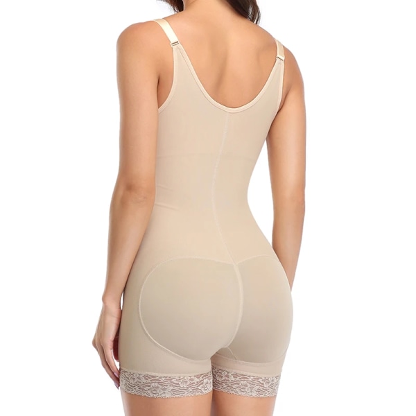 Fajas Reductoras Plus Size S-6XL Magic Full Body Shaper Body Slimming Waist Trainer Gördel Lårtrimmer Viktminskningskorsett Beige XL