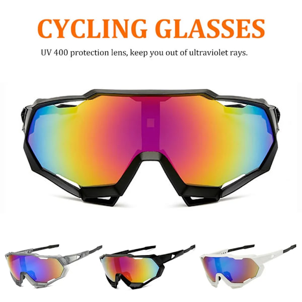Utomhuscykling Solglasögon UV400 Skydd Vindtäta glasögon Män Kvinnor Sport Solglasögon Ridning Fiske Löpning Vandring Glasögon H8