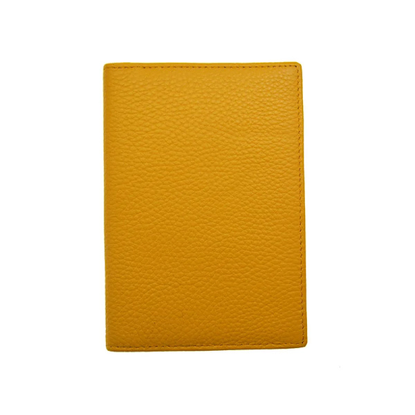 Passhållare i 100 % äkta läder Mjukt case Cover för passplånboken yellow