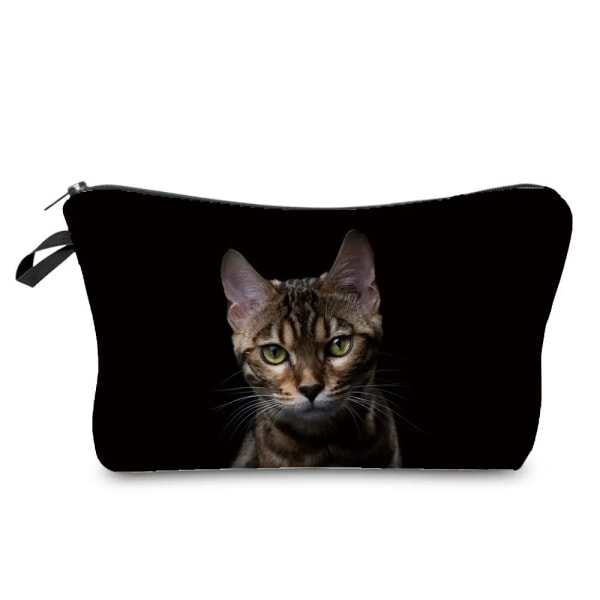 Värmeöverföring Djurmönster sminkväska Söt katt Print Kosmetiska väskor Högkvalitativ organizer Multifunktion Kvinnor Case hz5105 Cat Dog Bag(.213)