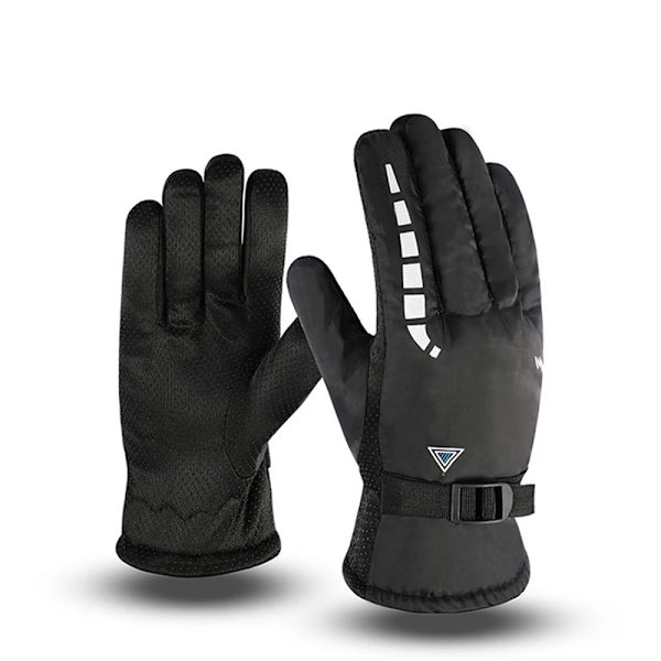 Män Vintervarma handskar Cykling Vindtät Thicken Plus Velvet Justerbara handskar Halkfritt Köldskydd Skidklättring Vandringshandskar Blue One Size