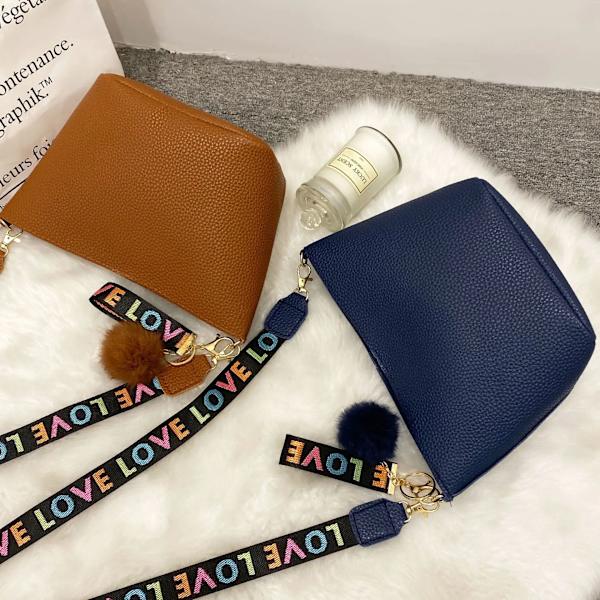 Mode Enkel axelväska Casual Litchi-mönster Crossbody-väskor för kvinnor Dam Designer Handväskor Dam Messenger Bags Auburn