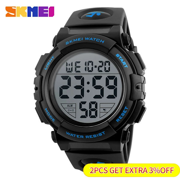 SKMEI 1258 Herr multifunktionsklockor Military 5Bar Waterproof Digital Watch Relogio Masculino Fashion Outdoor Sport Watch gold