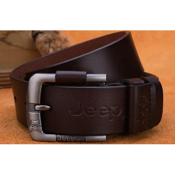 Lyxmärke Designer Bälte Herr Mode Äkta Läder Midjerem Legering Nål Spänne Herrbälte Cummerbunds Ceinture Homme 2022 Jeepzero DPBrown 105cm
