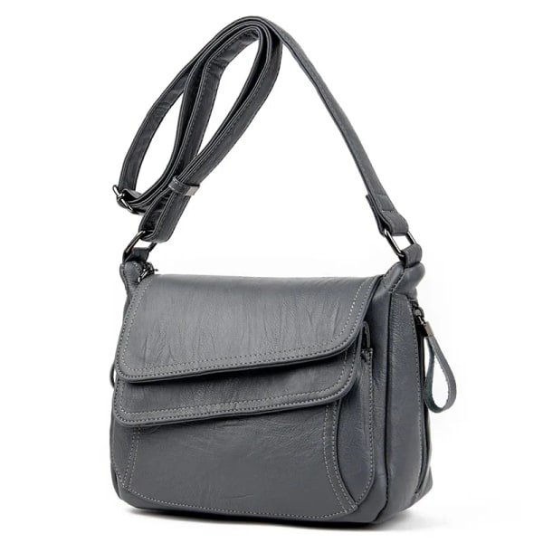 VANDERWAH Lyxiga plånböcker och handväskor i mjukt läder Damväskor Designer Kvinnor Crossbody-väskor för kvinnor Sac A Main Gray