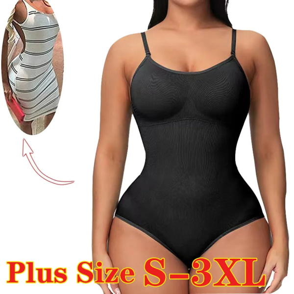 Body Shapewear Kvinnor Bantning Body Shaper Butt Lifter Push Up Magkontroll Shapers Lår Slimmare Magformare Korsett beige M