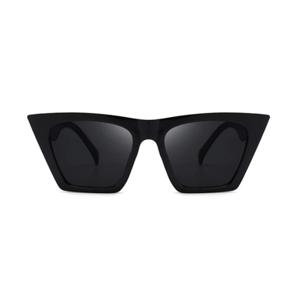 Fyrkantiga solglasögon Kvinna Märke Designer Retro Solglasögon Kvinnlig Plastbåge Lyxspegel Oculos De Sol Feminino White