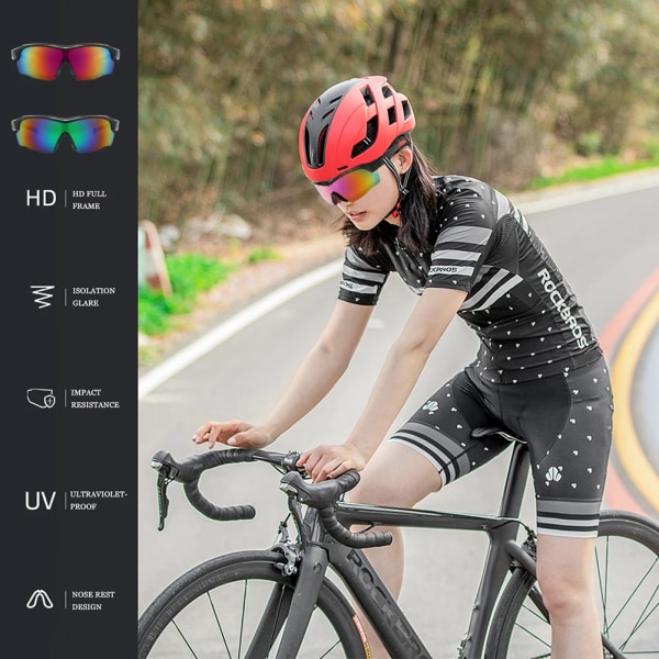 Män Cykling Solglasögon UV400 Skydd Vindtät väg Ridning Glasögon Män Kvinnor Sport Glasögon Glasögon För Utomhus Run Vandring White