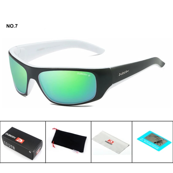 DUBERY Polariserade solglasögon för män Körskydd för män Retro Gafas De Sol Hombres glasögon C7 MULTI