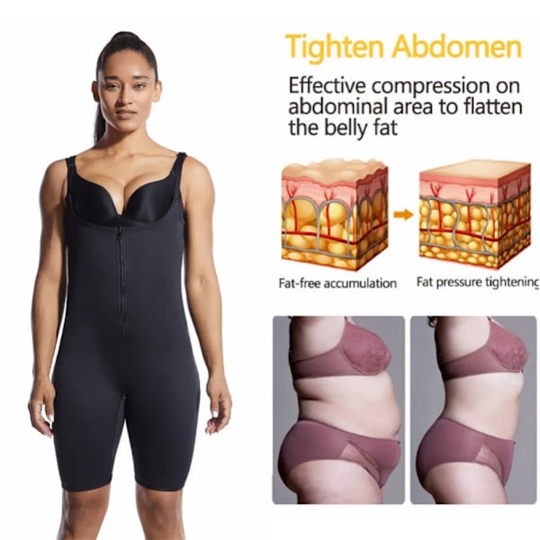 Neoprendräkt för kvinnor Helkroppsformare Sport Svett Ärmlös Justerbar rem Bastu Waist trainer för viktminskning R M