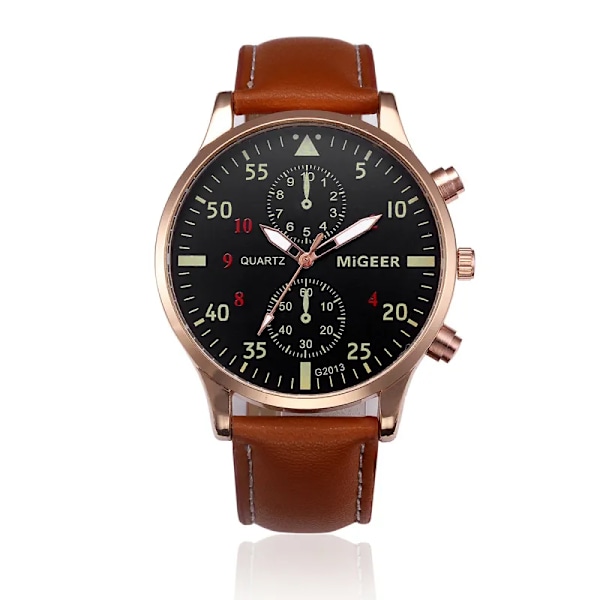 Toppmärke Lyx Herrklocka Watch För Watch Watch Casual Armbandsur Reloj Hombre erkek kol saati Brown Rose Gold