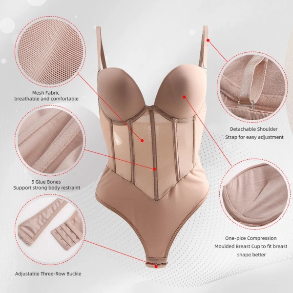 Shaping Belly Corset Kvinnor Shapewear Shaper Sexig String Shapers Waist trainer Body Shapers One Piece Skin 2 pieces M