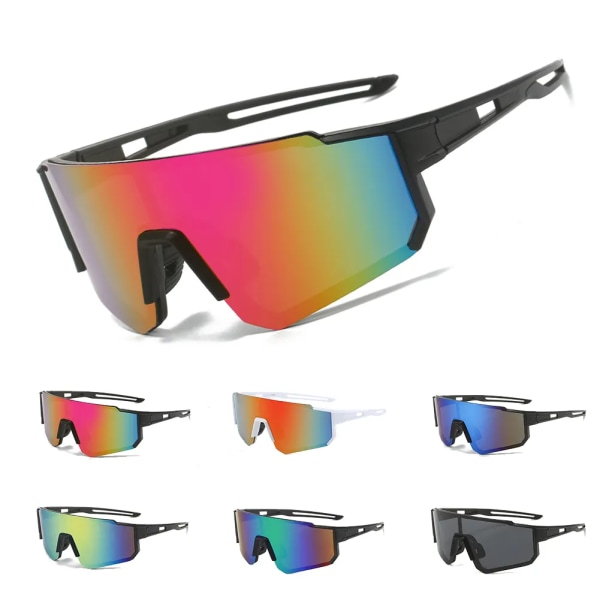 Män Dam Solglasögon Utomhussport Mtb Road Cykling UV-skydd Vindtät polariserad lins Löpning Skidåkning Glasögon Utrustning Black 1pc